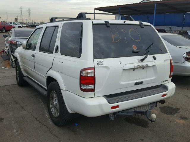 JN8DR09X81W566045 - 2001 NISSAN PATHFINDER WHITE photo 3