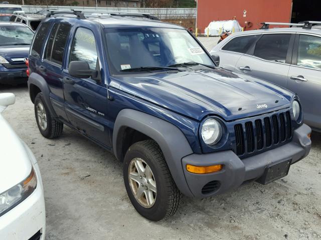 1J4GL48K33W654523 - 2003 JEEP LIBERTY SP BLUE photo 1
