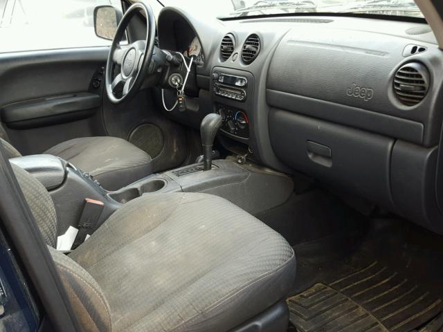 1J4GL48K33W654523 - 2003 JEEP LIBERTY SP BLUE photo 5