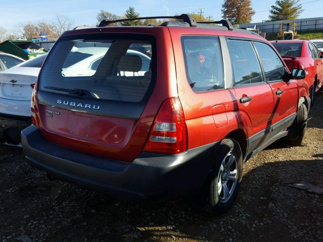 JF1SG63685H729580 - 2005 SUBARU FORESTER 2 MAROON photo 4