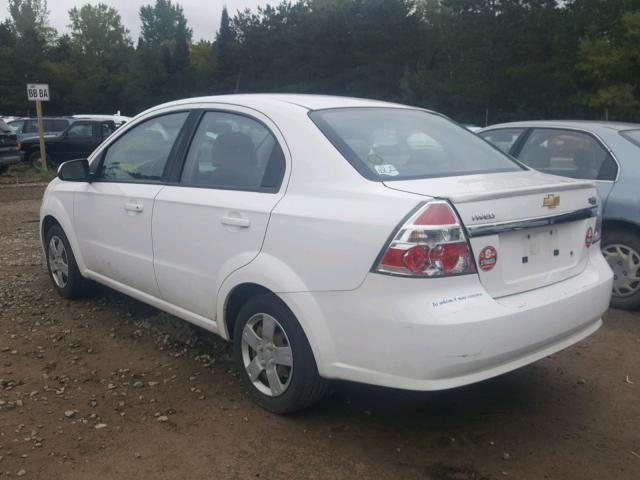 KL1TD5DE5AB054301 - 2010 CHEVROLET AVEO LS WHITE photo 3