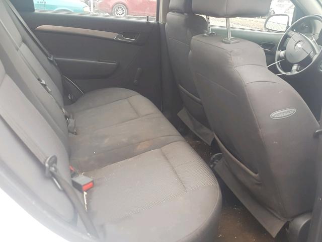 KL1TD5DE5AB054301 - 2010 CHEVROLET AVEO LS WHITE photo 6