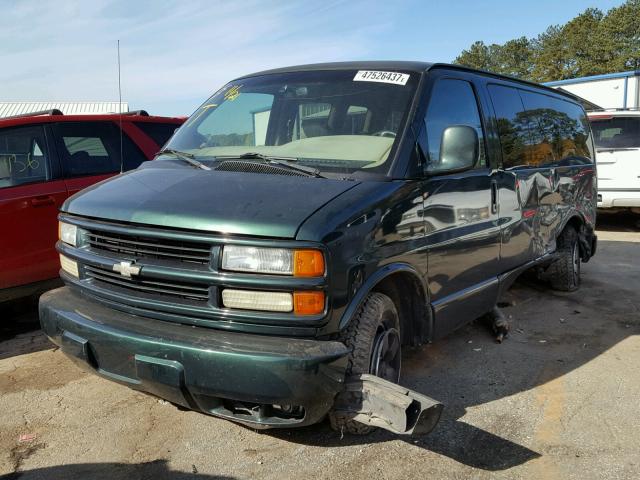 1GNFG65R911223964 - 2001 CHEVROLET EXPRESS G1 GREEN photo 2