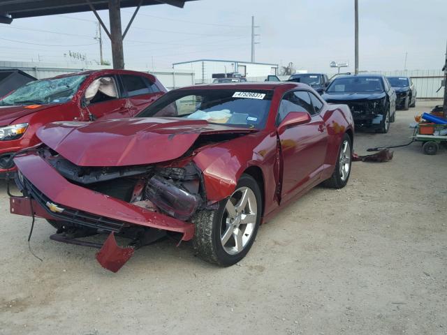 2G1FD1E35F9287611 - 2015 CHEVROLET CAMARO LT RED photo 2