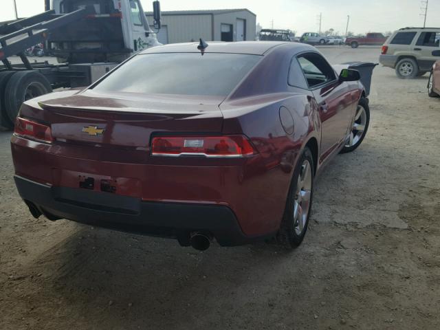 2G1FD1E35F9287611 - 2015 CHEVROLET CAMARO LT RED photo 4