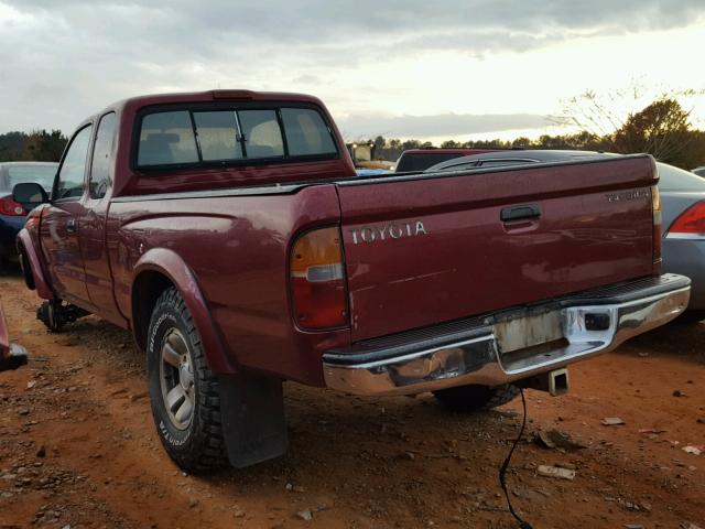 4TAVN73F3SZ074040 - 1995 TOYOTA TACOMA XTR MAROON photo 3