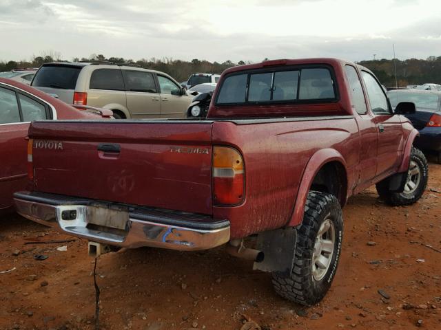 4TAVN73F3SZ074040 - 1995 TOYOTA TACOMA XTR MAROON photo 4