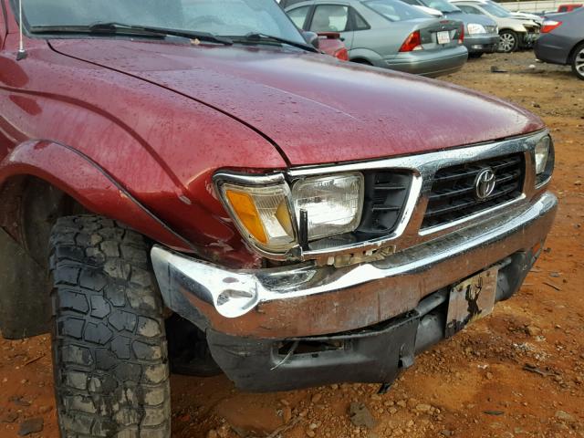 4TAVN73F3SZ074040 - 1995 TOYOTA TACOMA XTR MAROON photo 9