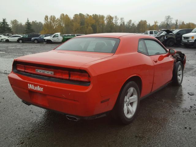 2C3CDYAG4EH244852 - 2014 DODGE CHALLENGER RED photo 4