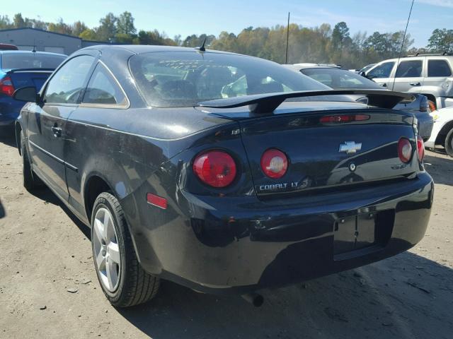 1G1AL18F387319771 - 2008 CHEVROLET COBALT LT BLACK photo 3