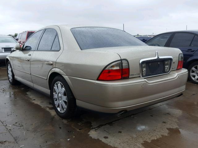 1LNHM87A84Y621820 - 2004 LINCOLN LS BEIGE photo 3