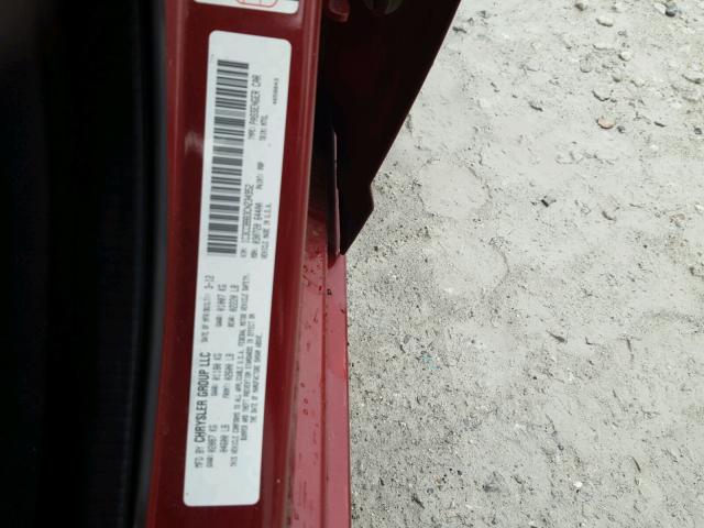 1C3CCBBB3CN234952 - 2012 CHRYSLER 200 TOURIN RED photo 10