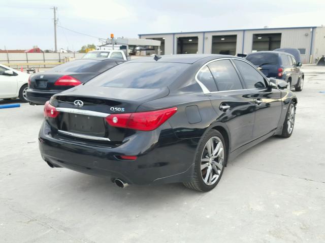 JN1AV7AP4FM790708 - 2015 INFINITI Q50 HYBRID BLACK photo 4