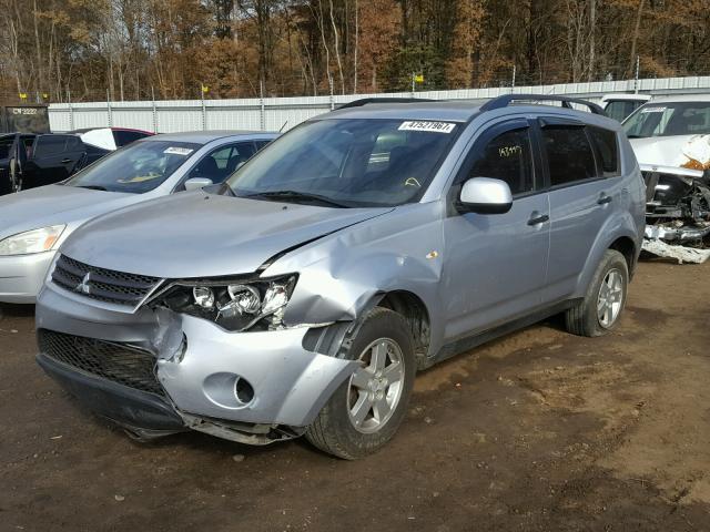 JA4MS31XX7U015532 - 2007 MITSUBISHI OUTLANDER SILVER photo 2