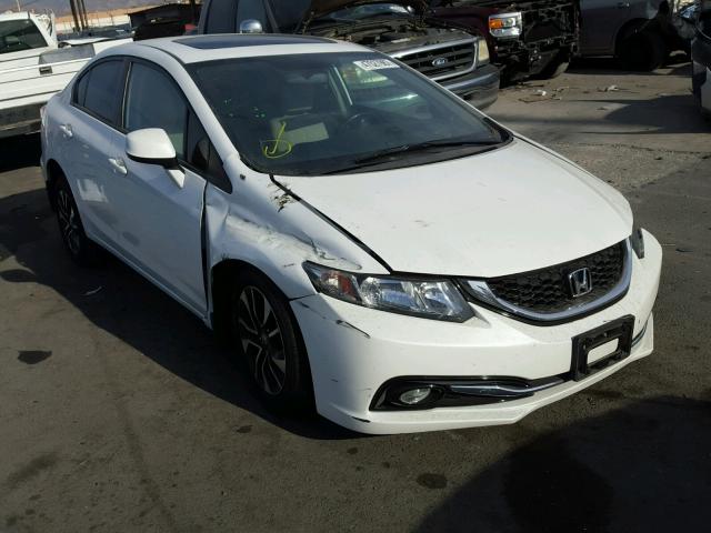 19XFB2F90DE084114 - 2013 HONDA CIVIC EXL WHITE photo 1