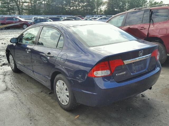 2HGFA1F33BH515539 - 2011 HONDA CIVIC VP BLUE photo 3