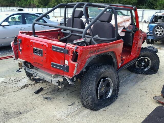 1C4AJWAG1EL148230 - 2014 JEEP WRANGLER S 勃艮第红 照片 4