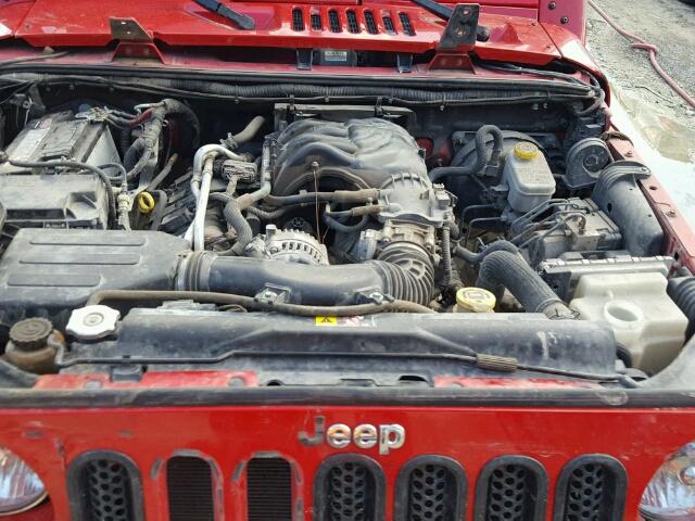 1C4AJWAG1EL148230 - 2014 JEEP WRANGLER S 勃艮第红 照片 7