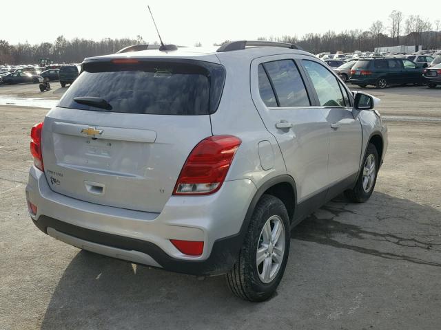 3GNCJPSB4HL263969 - 2017 CHEVROLET TRAX 1LT SILVER photo 4