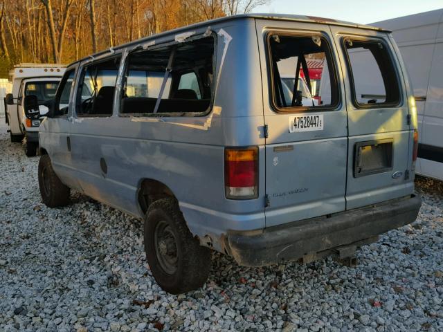 1FBHE31MXPHB62788 - 1993 FORD ECONOLINE BLUE photo 3