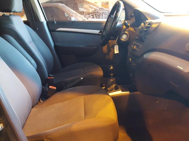KL1TD5DE4BB189724 - 2011 CHEVROLET AVEO LS BLACK photo 5