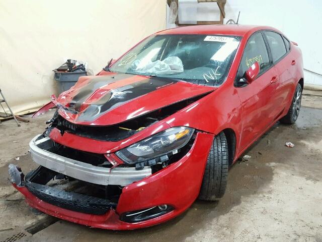 1C3CDFBA0DD106395 - 2013 DODGE DART SXT RED photo 2