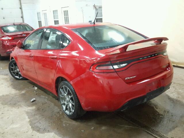 1C3CDFBA0DD106395 - 2013 DODGE DART SXT RED photo 3