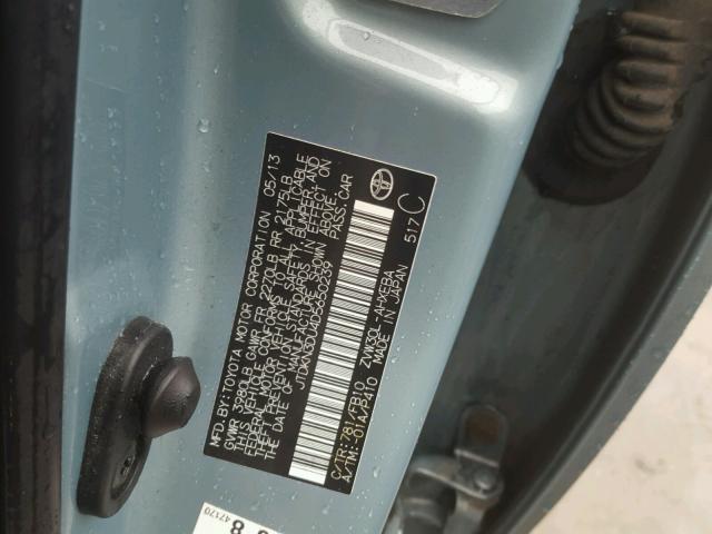 JTDKN3DU4D5650239 - 2013 TOYOTA PRIUS 青色 照片 10