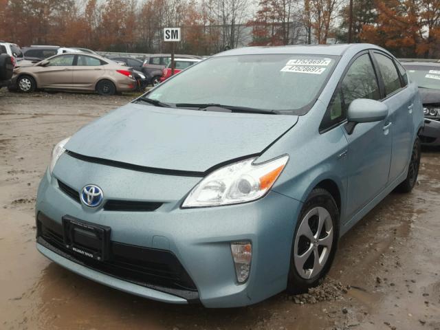 JTDKN3DU4D5650239 - 2013 TOYOTA PRIUS TEAL photo 2