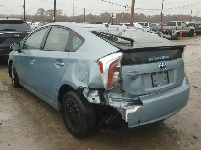JTDKN3DU4D5650239 - 2013 TOYOTA PRIUS 青色 照片 3