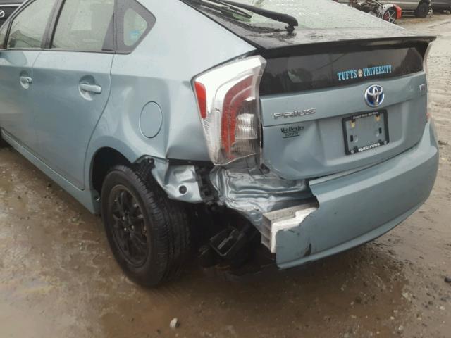 JTDKN3DU4D5650239 - 2013 TOYOTA PRIUS 青色 照片 9