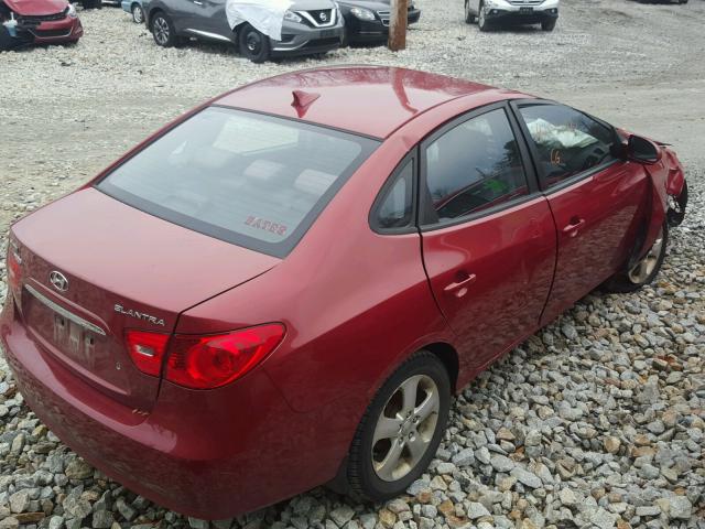 KMHDU46D99U814477 - 2009 HYUNDAI ELANTRA GL RED photo 4