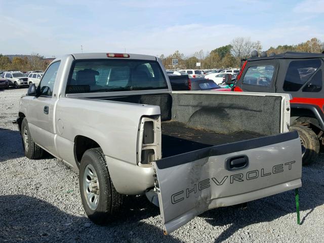 1GCEC14X07Z153154 - 2007 CHEVROLET SILVERADO SILVER photo 3