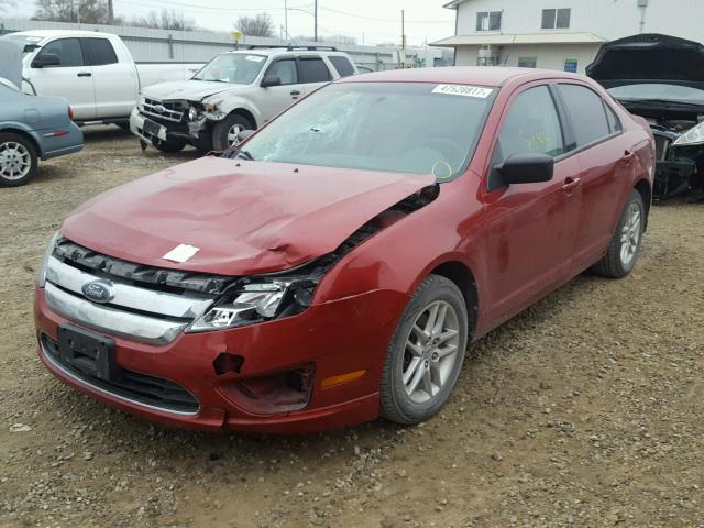 3FAHP0GA8AR228266 - 2010 FORD FUSION S MAROON photo 2