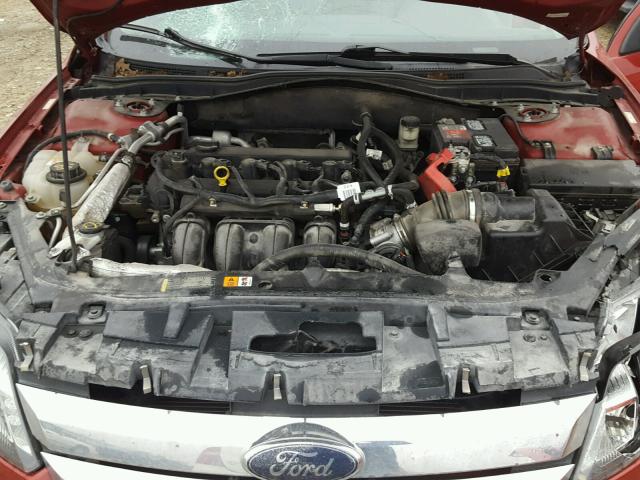 3FAHP0GA8AR228266 - 2010 FORD FUSION S MAROON photo 7