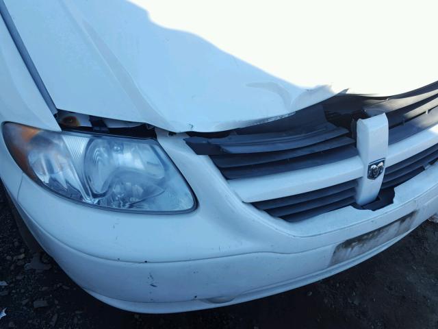 1D4GP45R25B430152 - 2005 DODGE CARAVAN SX WHITE photo 9