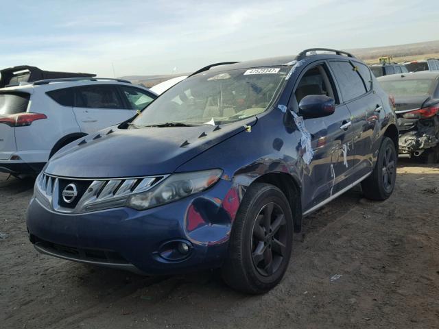 JN8AZ1MW4AW103861 - 2010 NISSAN MURANO S BLUE photo 2