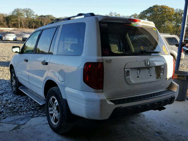 2HKYF18434H566547 - 2004 HONDA PILOT EX WHITE photo 3