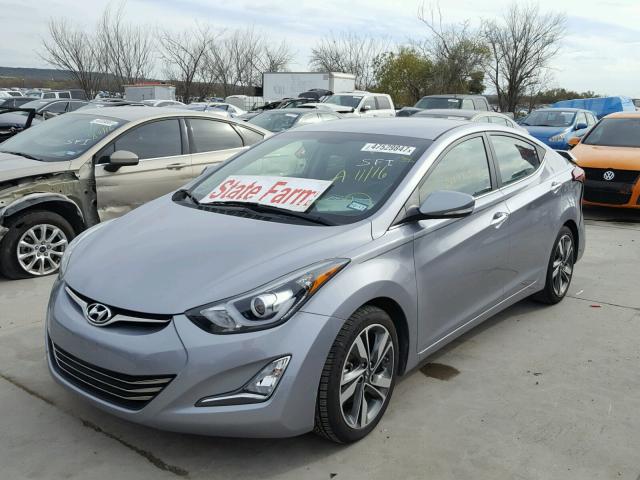 5NPDH4AE7FH619248 - 2015 HYUNDAI ELANTRA SE SILVER photo 2