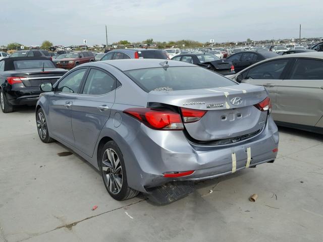 5NPDH4AE7FH619248 - 2015 HYUNDAI ELANTRA SE SILVER photo 3