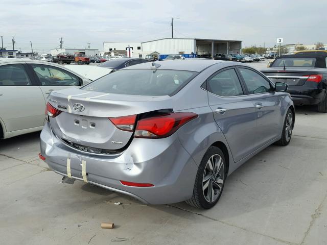 5NPDH4AE7FH619248 - 2015 HYUNDAI ELANTRA SE SILVER photo 4