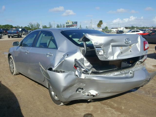 4T4BF3EK2AR036190 - 2010 TOYOTA CAMRY BASE SILVER photo 3