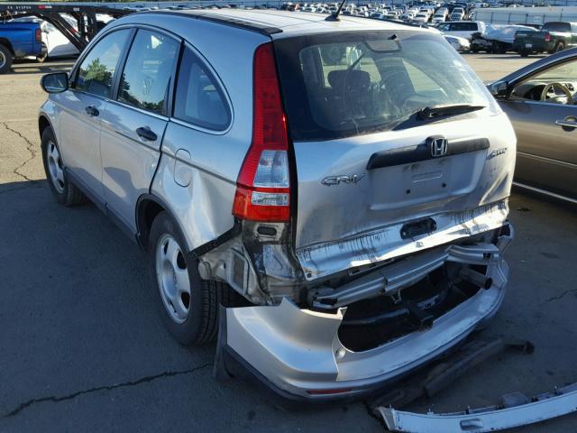 5J6RE4H3XAL000970 - 2010 HONDA CR-V LX SILVER photo 3