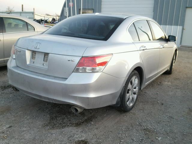 1HGCP36819A022220 - 2009 HONDA ACCORD EXL SILVER photo 4