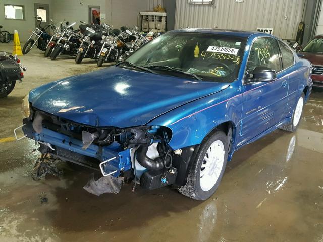 1G2NF12T9YM844046 - 2000 PONTIAC GRAND AM S BLUE photo 2