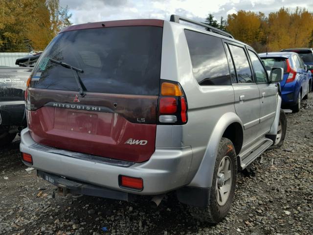 JA4MT41R11P023237 - 2001 MITSUBISHI MONTERO SP SILVER photo 4