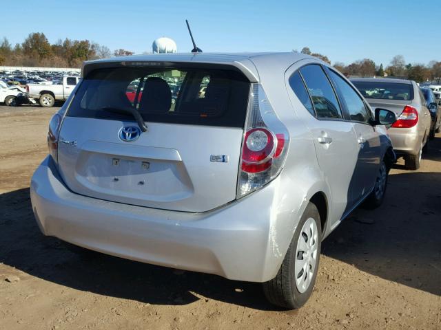 JTDKDTB39D1551565 - 2013 TOYOTA PRIUS C SILVER photo 4