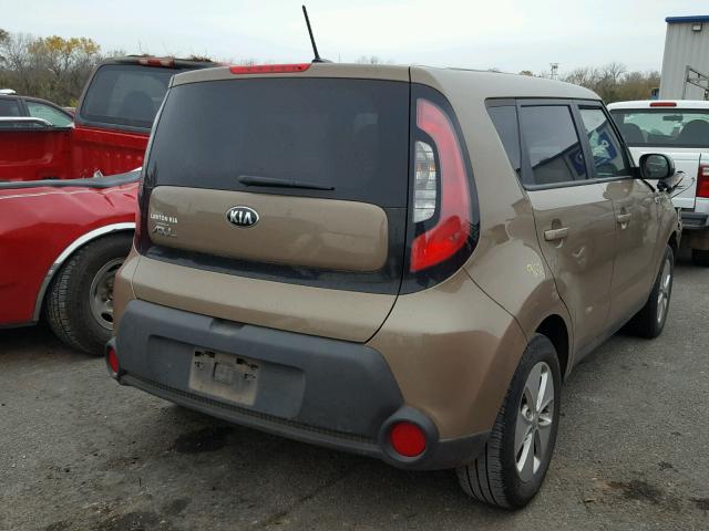 KNDJN2A26G7289808 - 2016 KIA SOUL BROWN photo 4