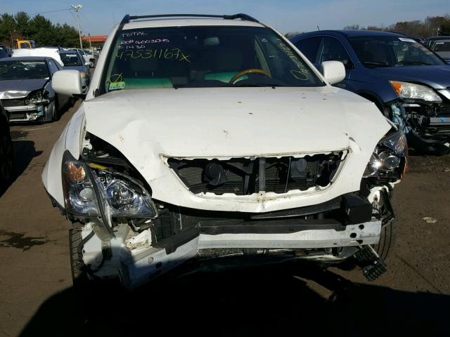 JTJHW31U782856137 - 2008 LEXUS RX 400H WHITE photo 9