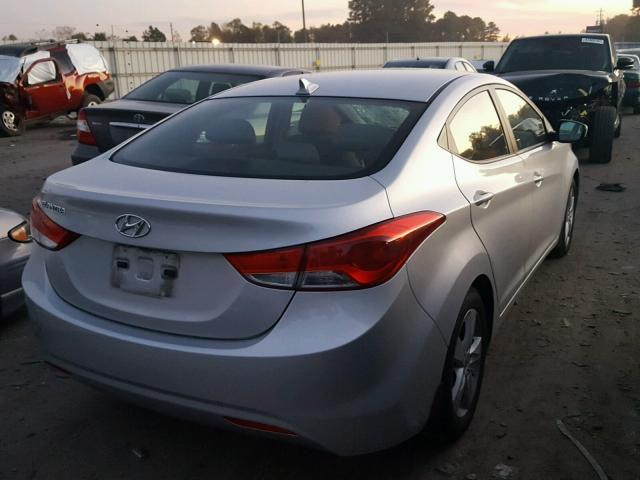 KMHDH4AE1CU326233 - 2012 HYUNDAI ELANTRA GL SILVER photo 4